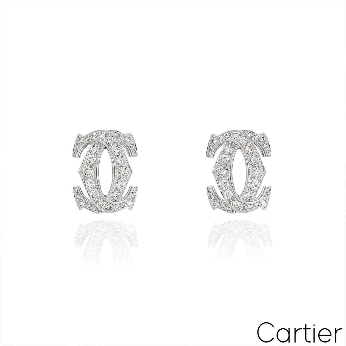 Cartier Double C Diamond Penelope Earring by Cartier